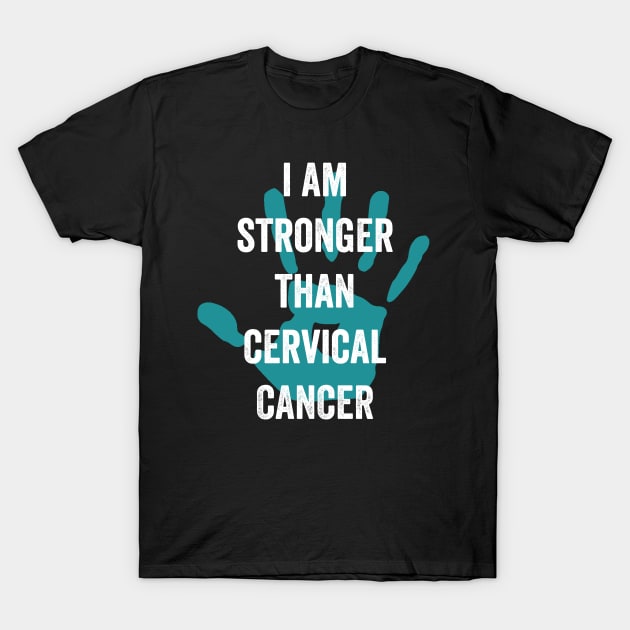 cervical cancer warrior - gynecological cancer teal ribbon awareness month T-Shirt by Merchpasha1